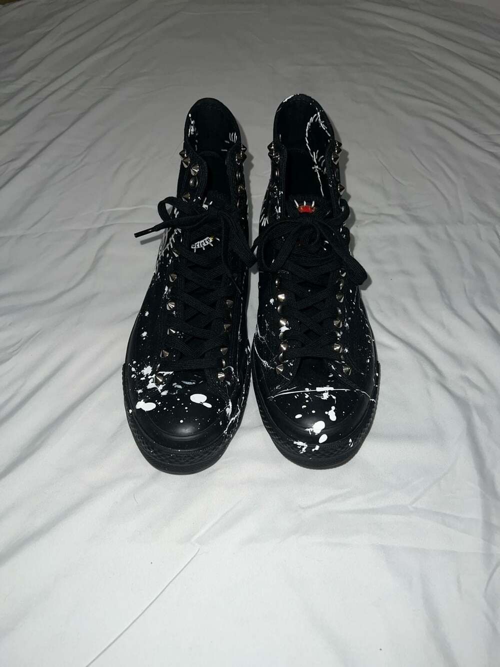 Custom Black Label Society Zakk Sabbath Studded Paint Splatter  Size 12 - Picture 4 of 10
